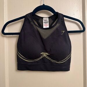 Gymshark Black & Yellow Sports Bra